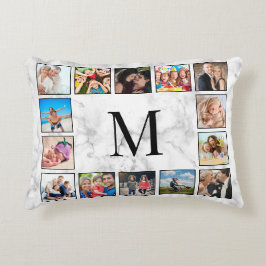 White Marble Stone Mönster Prydnadskudde