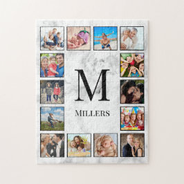 White Marble Stone Mönster Pussel