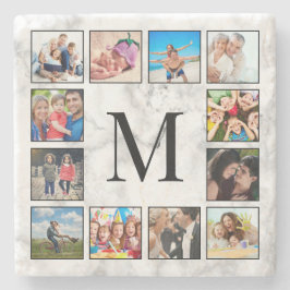 White Marble Stone Pattern Stenunderlägg