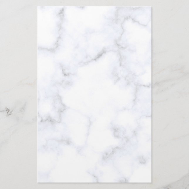 White Marble Struktur Brevpapper (Framsida)