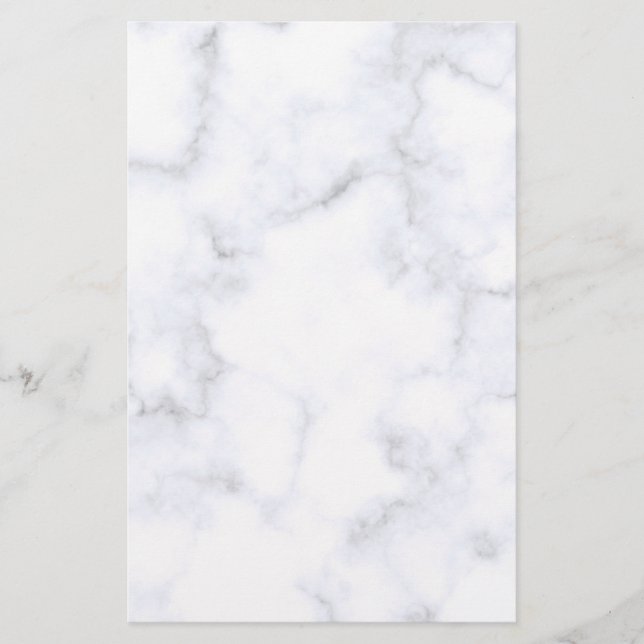 White Marble Struktur Brevpapper (Framsida)