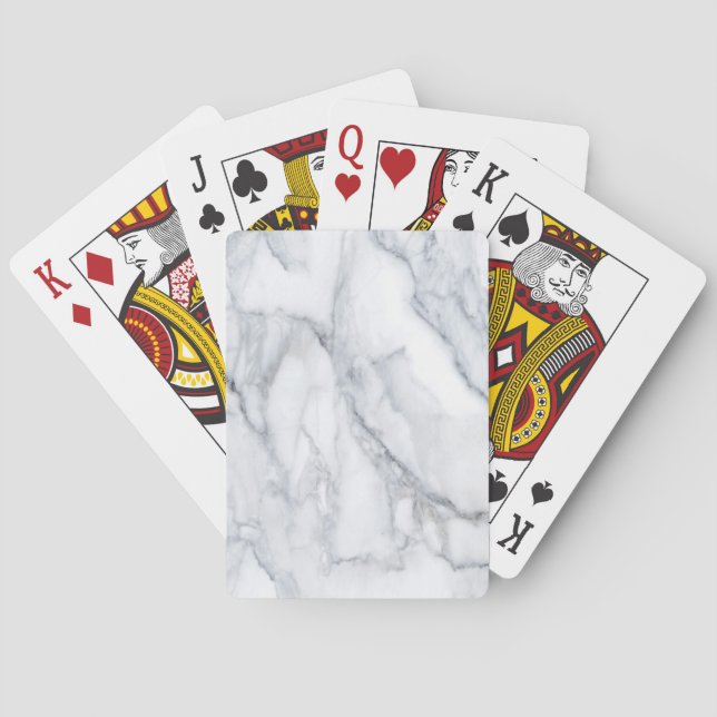 White Marble Struktur Casinokort (Baksidan)