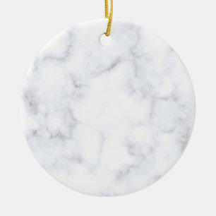 White Marble Struktur Julgransprydnad Keramik