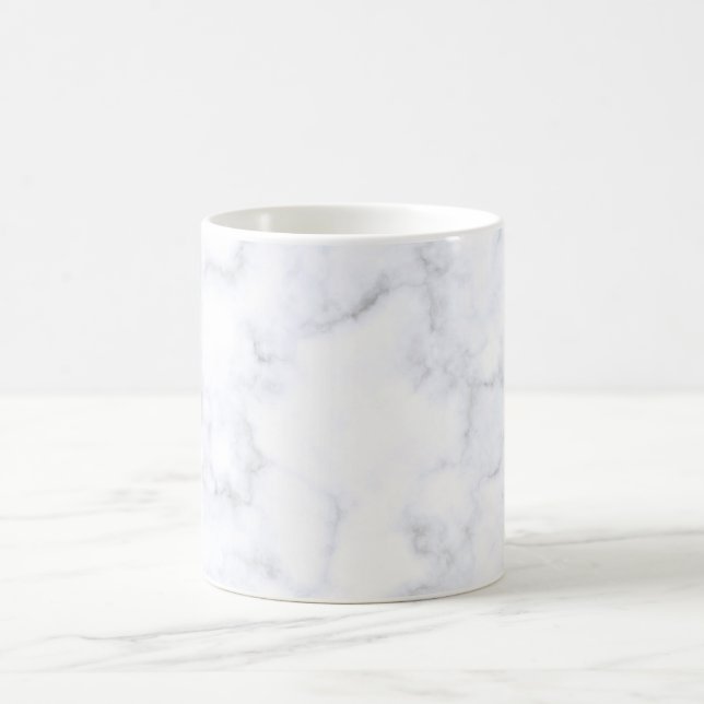 White Marble Struktur Kaffemugg (Center)