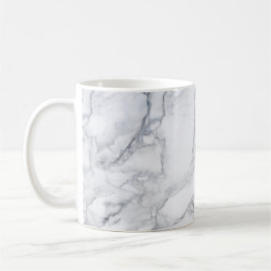 White Marble Struktur Kaffemugg