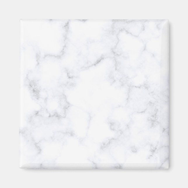 White Marble Struktur Magnet (Framsidan)