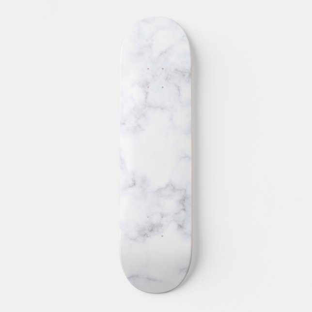 White Marble Struktur Mini Skateboard Bräda 18,5 Cm (Framsida)