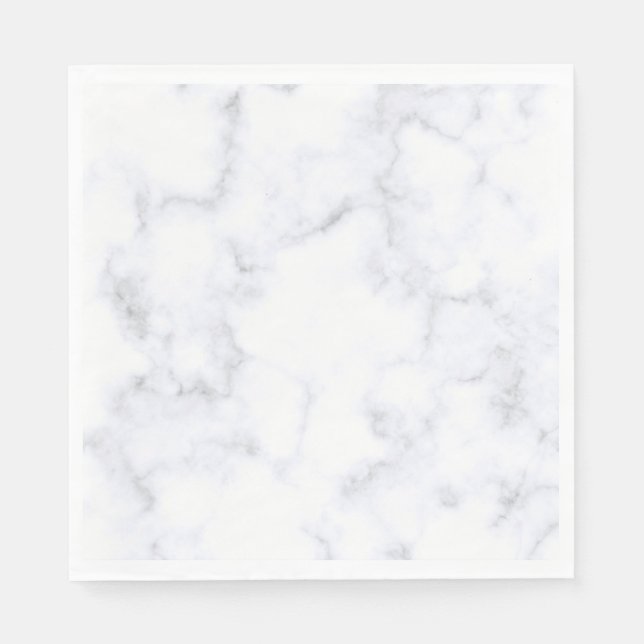 White Marble Struktur Pappersservett (Framsidan)