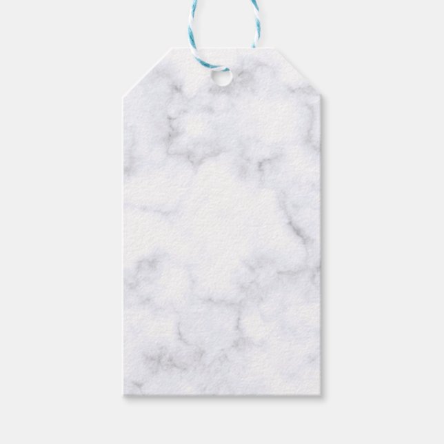 White Marble Struktur Presentetikett (Framsidan)