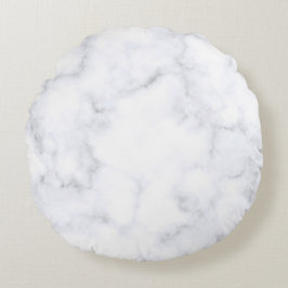 White Marble Struktur Rund Kudde