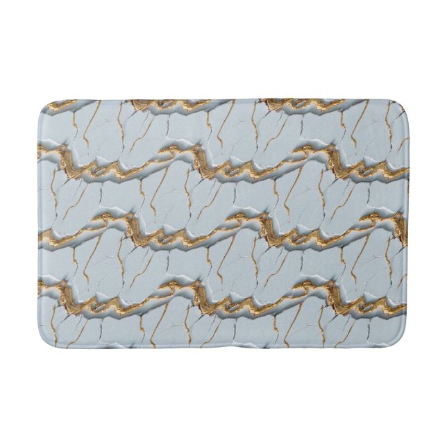 White Marble Texture with Cracked Gold Veins Badrumsmatta (Framsidan)
