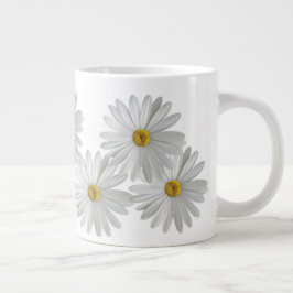 White Marguerite Daisy Flowers Jumbo Mugg