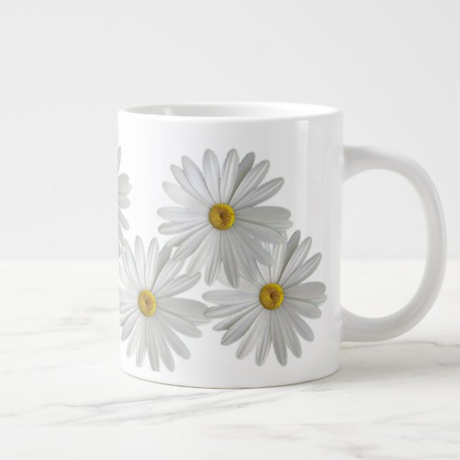 White Marguerite Daisy Flowers Jumbo Mugg (Höger)