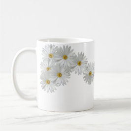 White Marguerite Daisy Flowers Kaffemugg