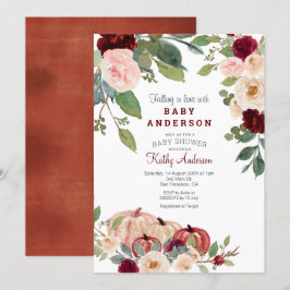 White Marsala Pumpkin Baby Shower-inbjudan Inbjudningar