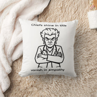 White Medical Cartoon  grumpy chief illustration Kudde