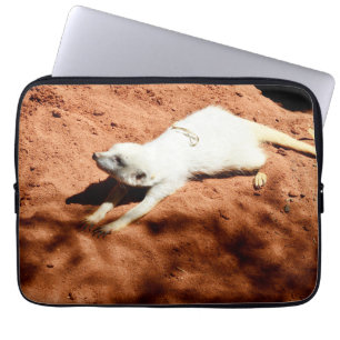White Meerkat Stretching, Laptop sleeve