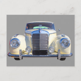 White Mercedes Benz 300 Luxury Car Vykort