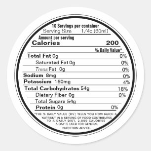 White Mini Lid Label Maple Syrup Näring 2020 Runt Klistermärke