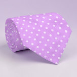 White Mini Polka Dots on Lavender Necktie Slips<br><div class="desc">This charming necktie features a delightful pattern of white mini polka dots elegantly set against a soft lavender background. Perfect for adding a touch of playful sophistication to any outfit, this tie is a versatile accessory suitable for various occasions, from casual business meetings to special events. The high-quality material ensures...</div>