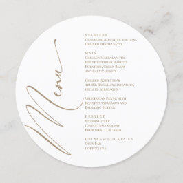 White Modern Elegant Menu  Meny