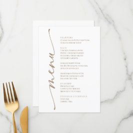White Modern Elegant Menu  Meny