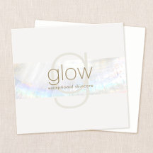 White Modern Elegant Monogram Seashell