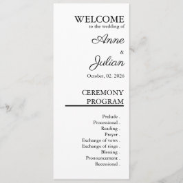 White Modern Minimalist Bridal Program QR Code