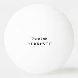 White Monogram Modern Minimalist Stylish Design Pingisboll
