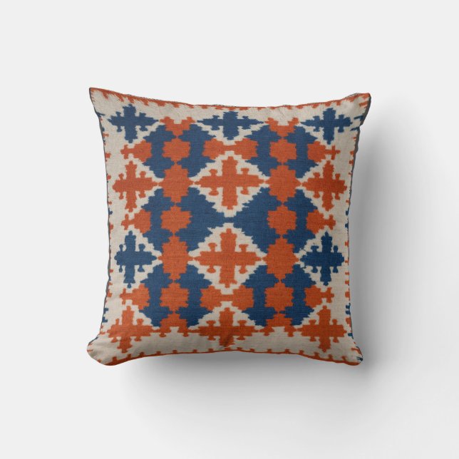 White Moroccan Kilim Pillows: Timless Elegance Kudde (Framsida)