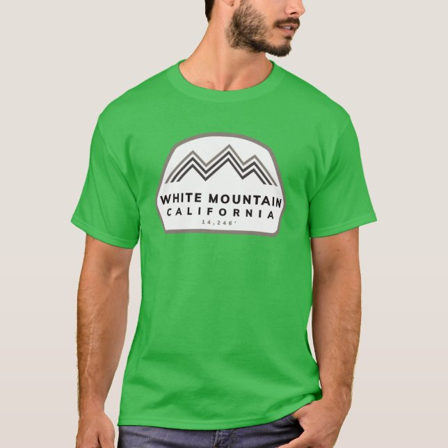 White Mountain California CA Mountains Hiking Clim T Shirt (Framsida)