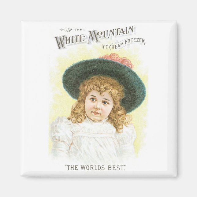 White Mountain Ice Cream Freezer Magnet (Framsidan)