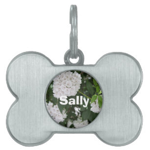 White Mountain Laurel Flowers Pet Namn Namnbricka Husdjur