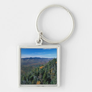 White Mountain N.F., NH. Vyn från nära Fyrkantig Silverfärgad Nyckelring