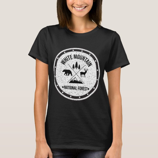 White Mountain National Forest New Hampshire Maine T Shirt (Framsida)