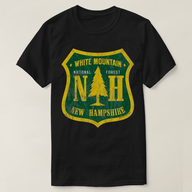 White Mountain National Forest New Hampshire Shiel T Shirt (Design framsida)