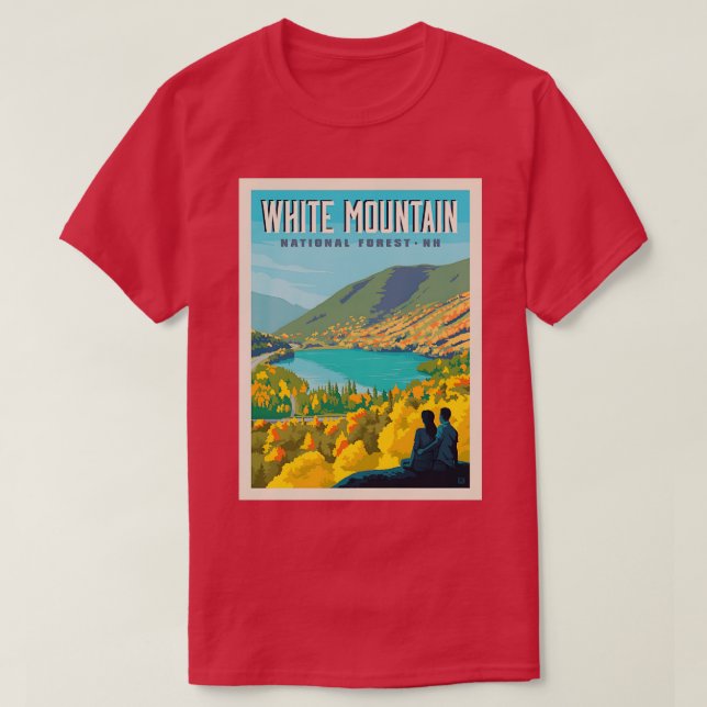 White Mountain National Forest New Hampshire T Shirt (Design framsida)