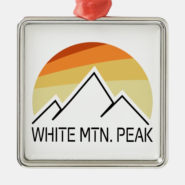 White Mountain Peak California Retro Julgransprydnad Metall (Framsidan)