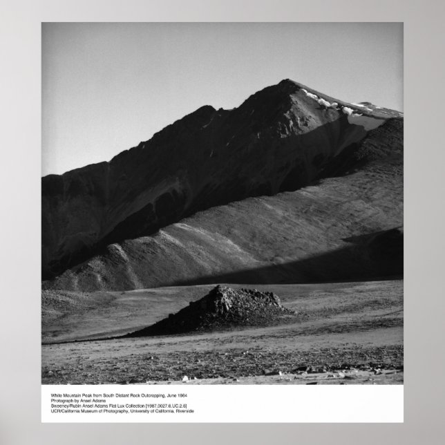 White Mountain Peak, juni 1964 av Ansel Adams Poster (Framsidan)