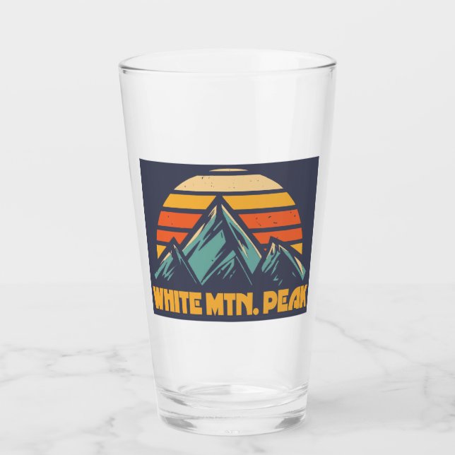 White Mountain Peak Kalifornien Retro Turkos Glaskopp (Framsida)