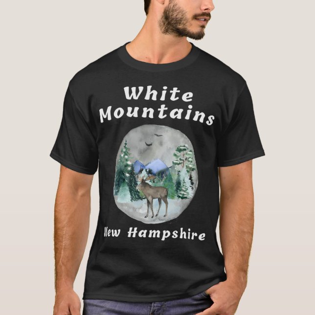 White Mountains New Hampshire Active T Shirt (Framsida)