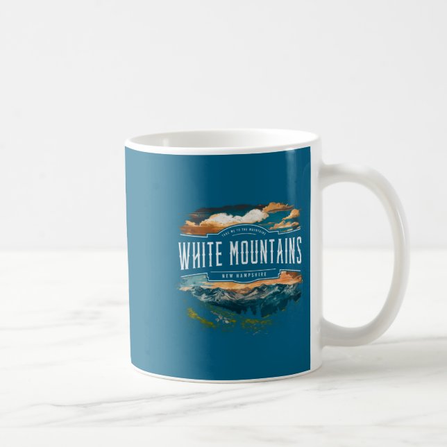 White Mountains New Hampshire Hiking Outdoors Vint Kaffemugg (Höger)