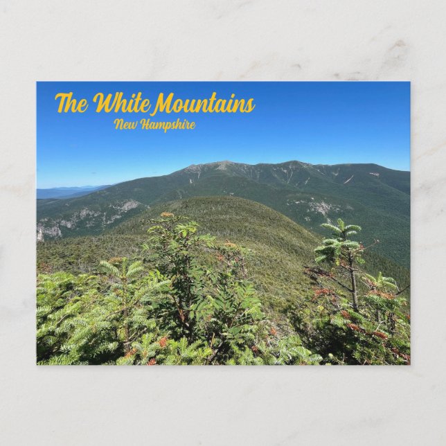 White Mountains New Hampshire Postcard Vykort (Framsida)
