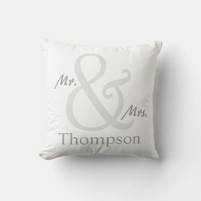 White Mr och Mrs. Couple's Kudde (Framsida)