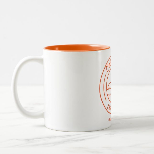 White Mugg w/ Orange Silhouette (Vänster)