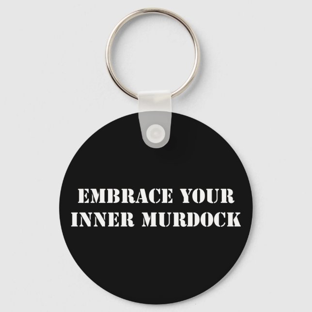 White Murdock Keychain Nyckelring (Framsida)