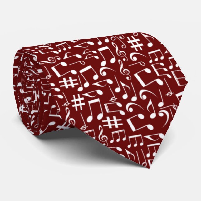 WHITE MUSIK NOTER-1 TIE SLIPS (Rullad)