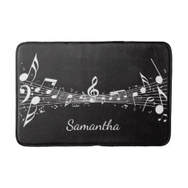 White Musik noter Design Bath Mat Badrumsmatta