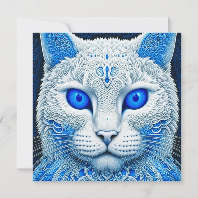 White Mystical Cat Etheral AI Art (Framsida)
