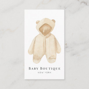 White Nalle Romper Baby Boutique Social Media Visitkort